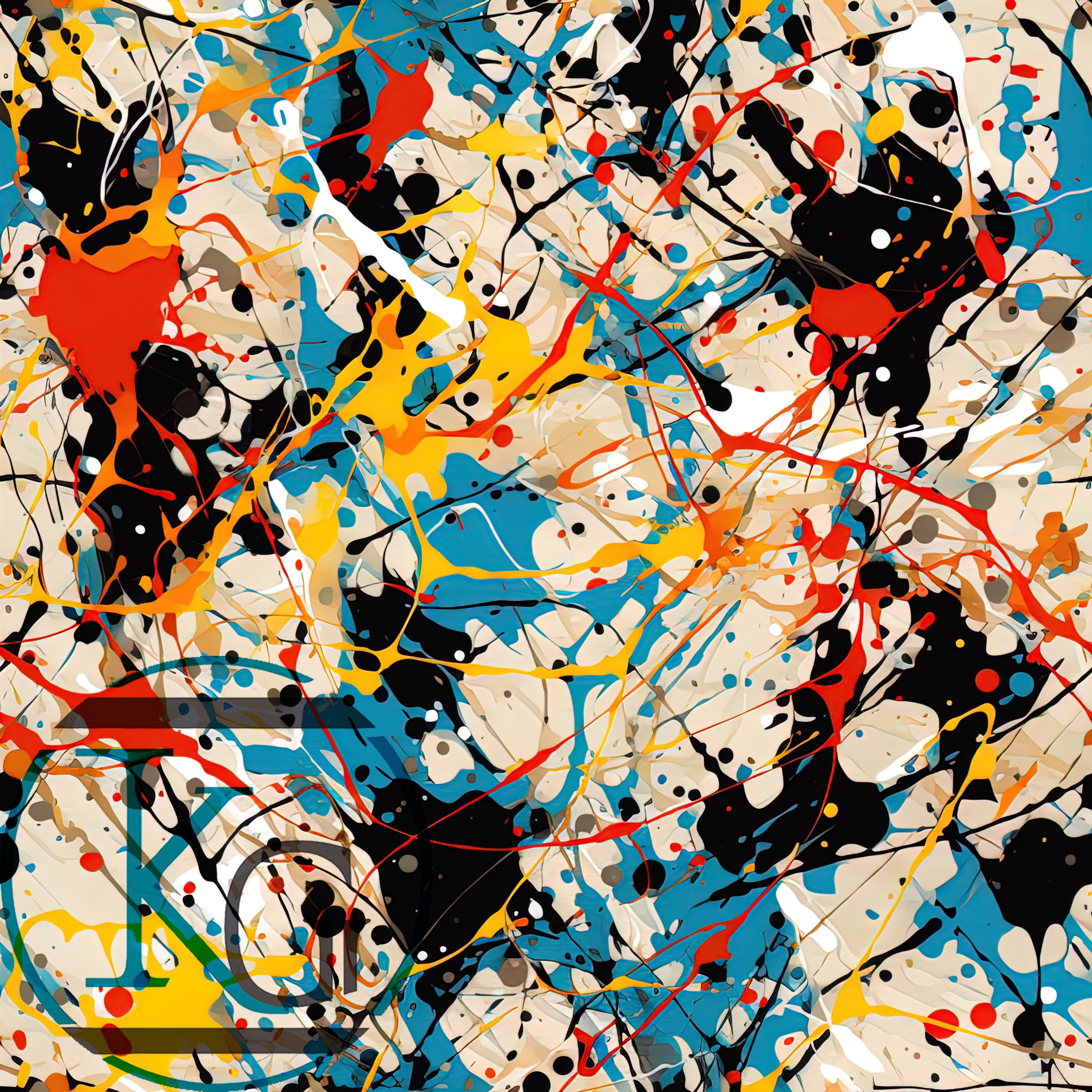 Pollock Pattern Jackson Pollock Theme Designs, Seamless, Tileable, Set 1, Format JPG 2K ...