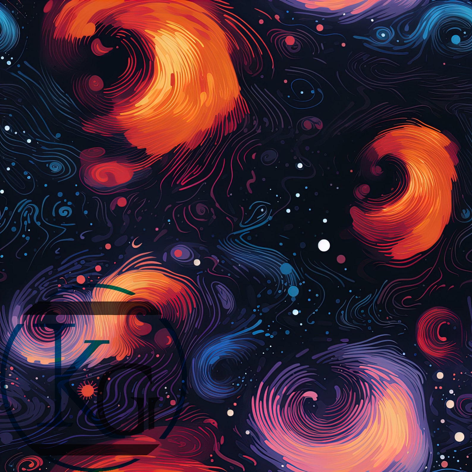 Space Theme Designs, Seamless, Tileable, Set 1, Format JPG 2K ...