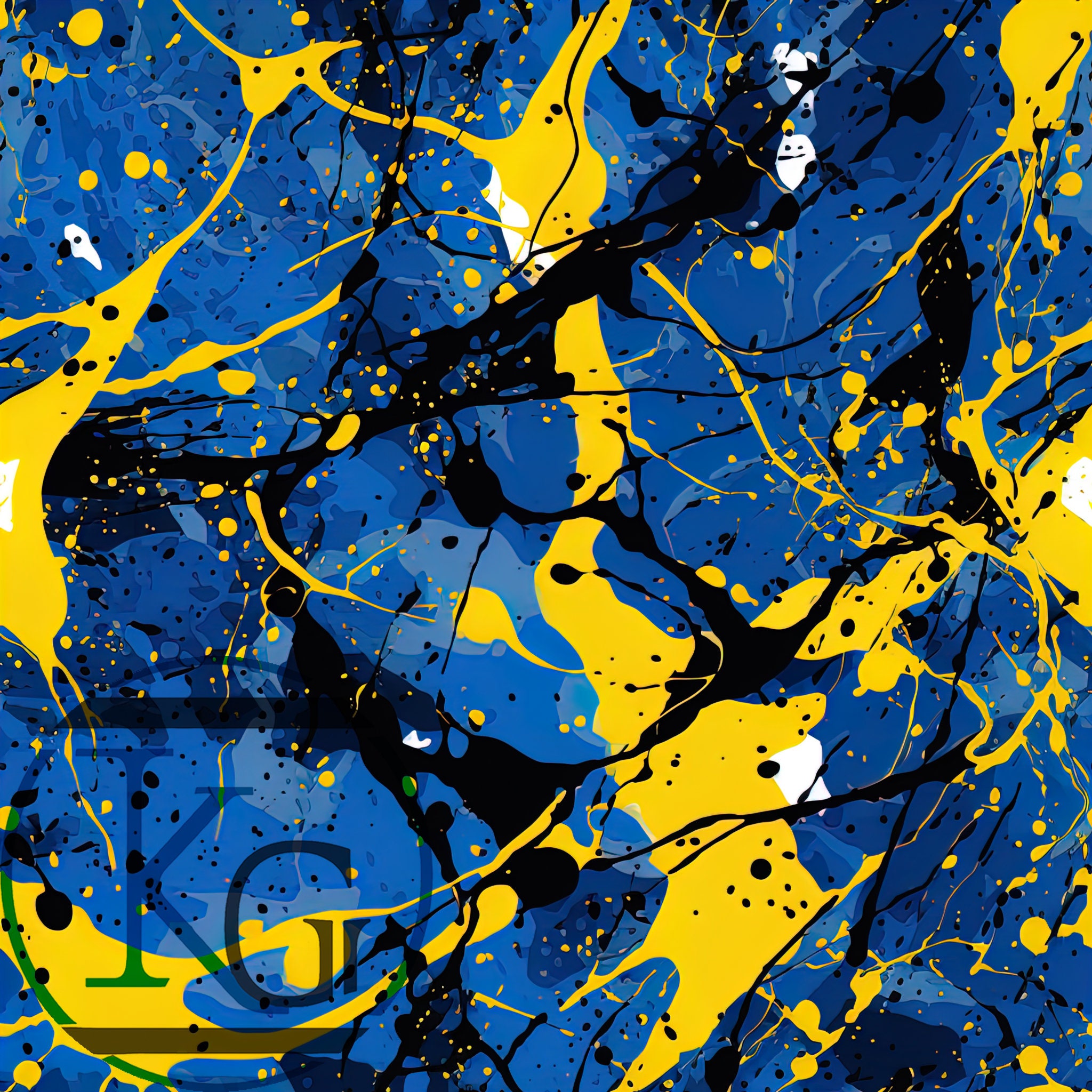 Pollock Pattern Jackson Pollock Theme Designs, Seamless, Tileable, Set 1, Format JPG 2K ...