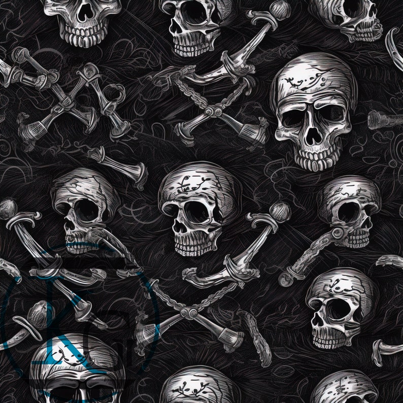 Skull Patterns Skull Pattern Designs, Seamless, Tileable, Set 1, Format JPG 2K ...