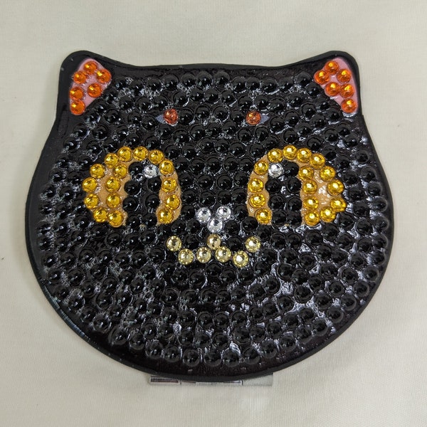 Cat Compact Mirror- Midnight