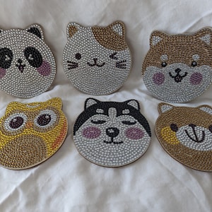 Diamantschilderij onderzetters met dieren