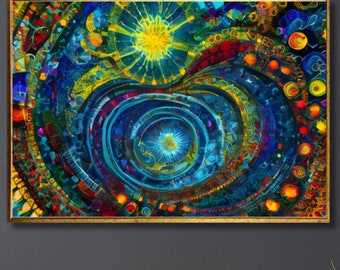 Surreal Canvas Print: Colorful Mindscape Wall Art