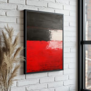 Mark Rothko Schwarz & Rot, Mark Rothko Reproduktion, Abstrakte Wandkunst, Moderne Kunst, Expressionismus Malerei Kunst, Museumskunst, Rothko Poster