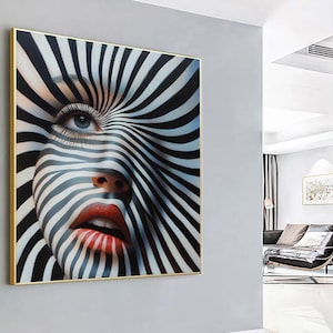 Surreal Canvas Print | Illusion Woman Surreal Wall Art Decor | Modern Surrealizm, Home Decor, Office Decor, Ready to Hang,