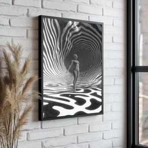 Surreal Optical Illusion Canvas – Mesmerizing Dreamscape Wall Art – Ready to Hang