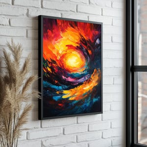 Abstract Canvas Print: Modern Oil Painting Style Wall Art