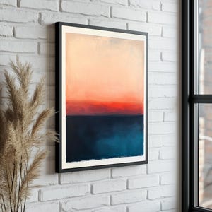 Mark Rothko Canvas Wall Art Decor – Minimalist Abstract Wall Art, Beige – Orange – Blue, Modern Wall Decor, Abstract Wall Art, Rothko Poster