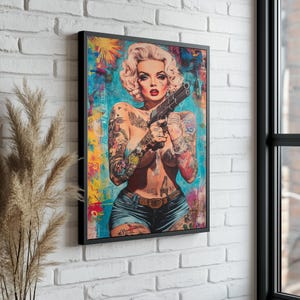Marilyn Monroe Graffiti Pop Art - Vibrant Street Art Canvas Wall Decor | Marilyn Monroe Graffiti | Street Graffiti Wall Art, Naked Art
