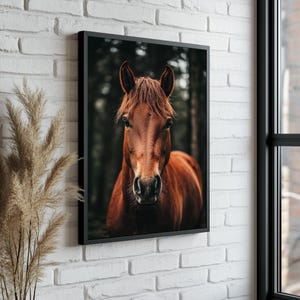 Brown Horse Canvas Painting, Canvas Painting For Home Decoration Art Modern Wall Decor, High Quality Printing and Materials, Ready to Hang