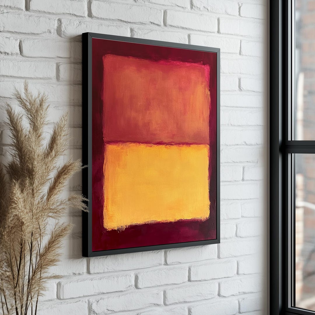 Mark Rothko Red and Yellow Print: Abstract Expressionism Art - Etsy