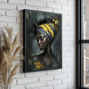 Ethnic Canvas Print, African Women Wall Art, African Woman Portrait, Ethnic Canvas Wall Decor, Ethnic Women Wall Art, Unique Gift