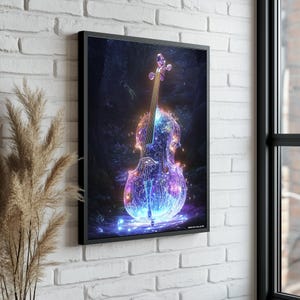 Colorful Cello Canvas Print - Elegant Cello Canvas Print for Music Enthusiasts, Perfect Gift for Musicians, Cello Canvas Wall Decor