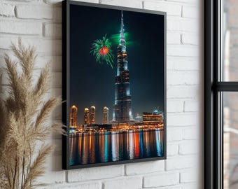 Burj Khalifa Canvas Print: Dubai Skyline Wall Art