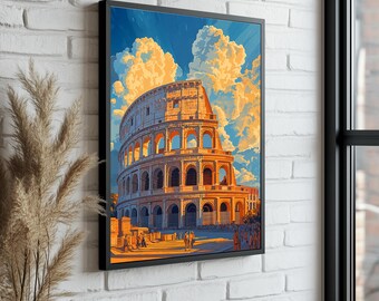 Colosseum Canvas Wall Art: Rome Italy Home Decor