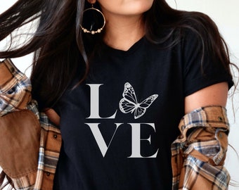 Butterfly Shirt, Love Butterfly Shirt, Butterfly Lover Shirt, Gift for Butterflyer Lover, Butterfly Gift, Butterfly T-Shirt, Butterfly Tee