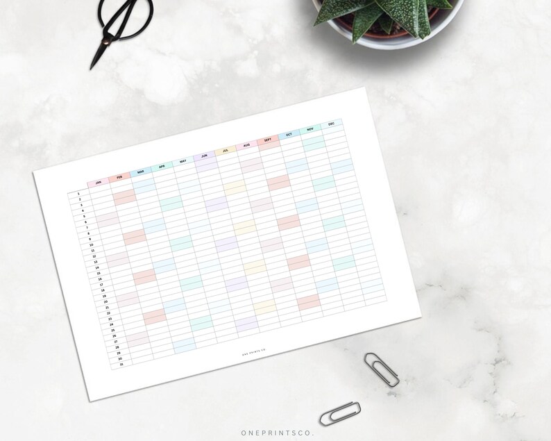 Full Year Calendar Template 2024