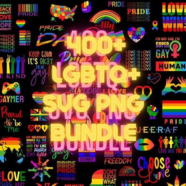 400+ LGBTQ SVG bundle, LGBT quotes, Love svg, Pride Month svg, Awareness Quotes svg, Pride Awareness, Rainbow svg