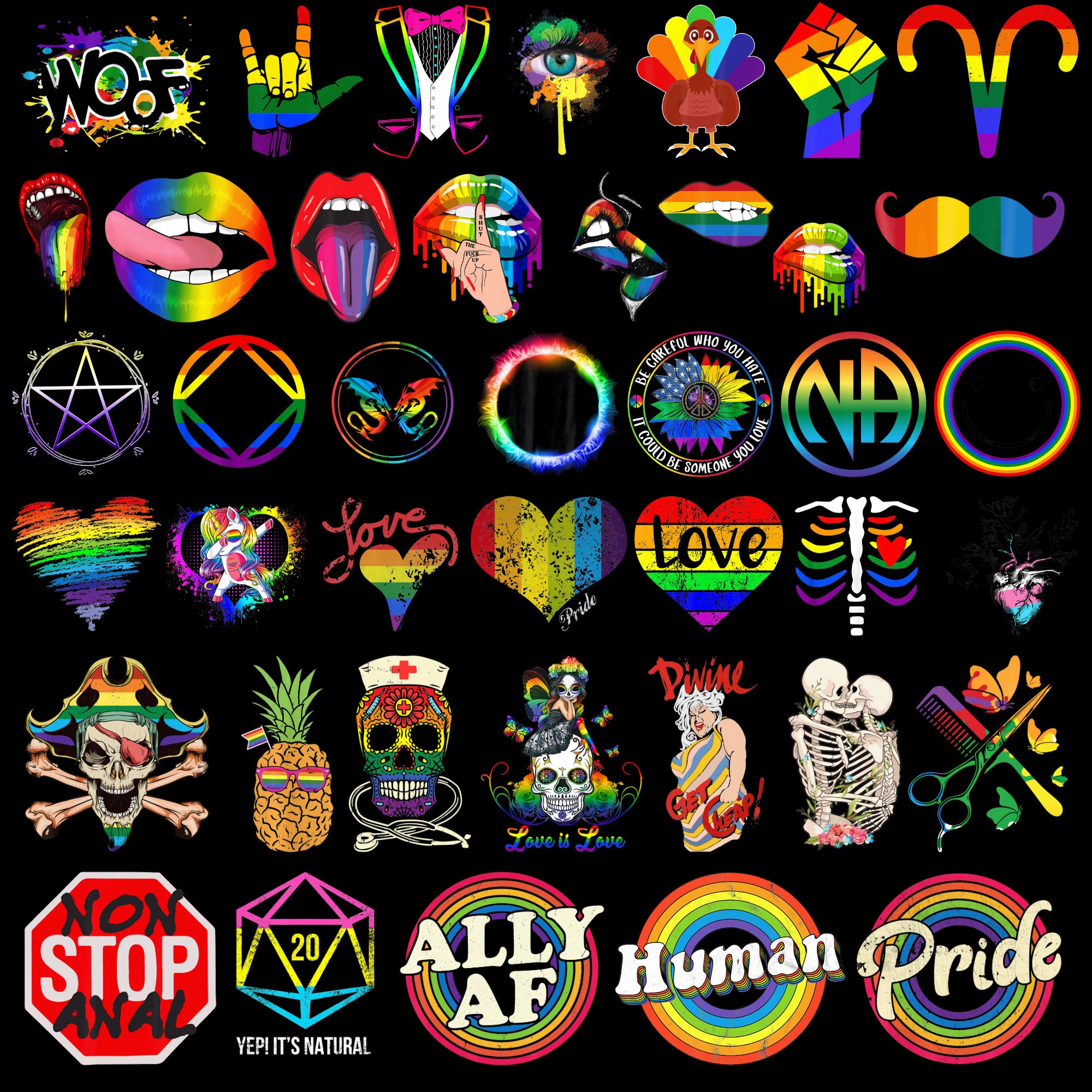 240 LGBTQ Pride PNG Bundle, Lgbtq Svg, Queer Svg Png Bundle, Lgbt ...