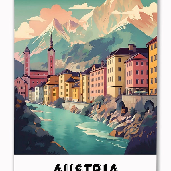 Austria Minimal Wall Art