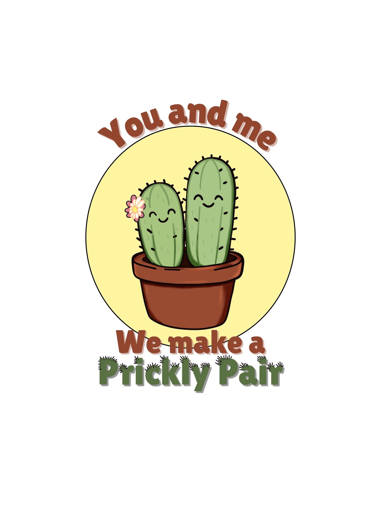 Cactus pun sticker - Etsy.de