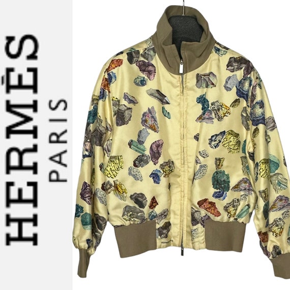 RARE Vintage Hermes Mineraux Silk/cotton Reversible Bomber - Etsy