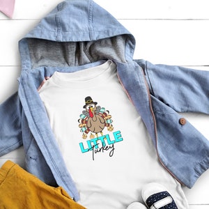 Kleine kalkoen, peutershirt, Thanksgiving peuter, peuter Thanksgiving, Kid&#39;s Thanksgiving, schattige Thanksgiving, leuke Thanksgiving