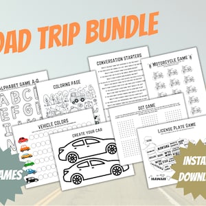 Jogos de viagem, Atividades de viagem, Atividades de viagem, Pacote de jogos de viagem, Jogos de viagem para crianças, Atividades de carros infantis, Jogos de carros