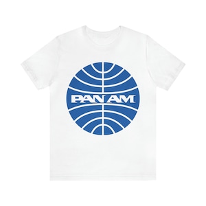 Pan am Shirt, Airline, Airplane, Vintage, Retro Logo, Unisex, Pilot gift, Airplane lover, Father&#39;s Day, Guy Gift, Woman Gift