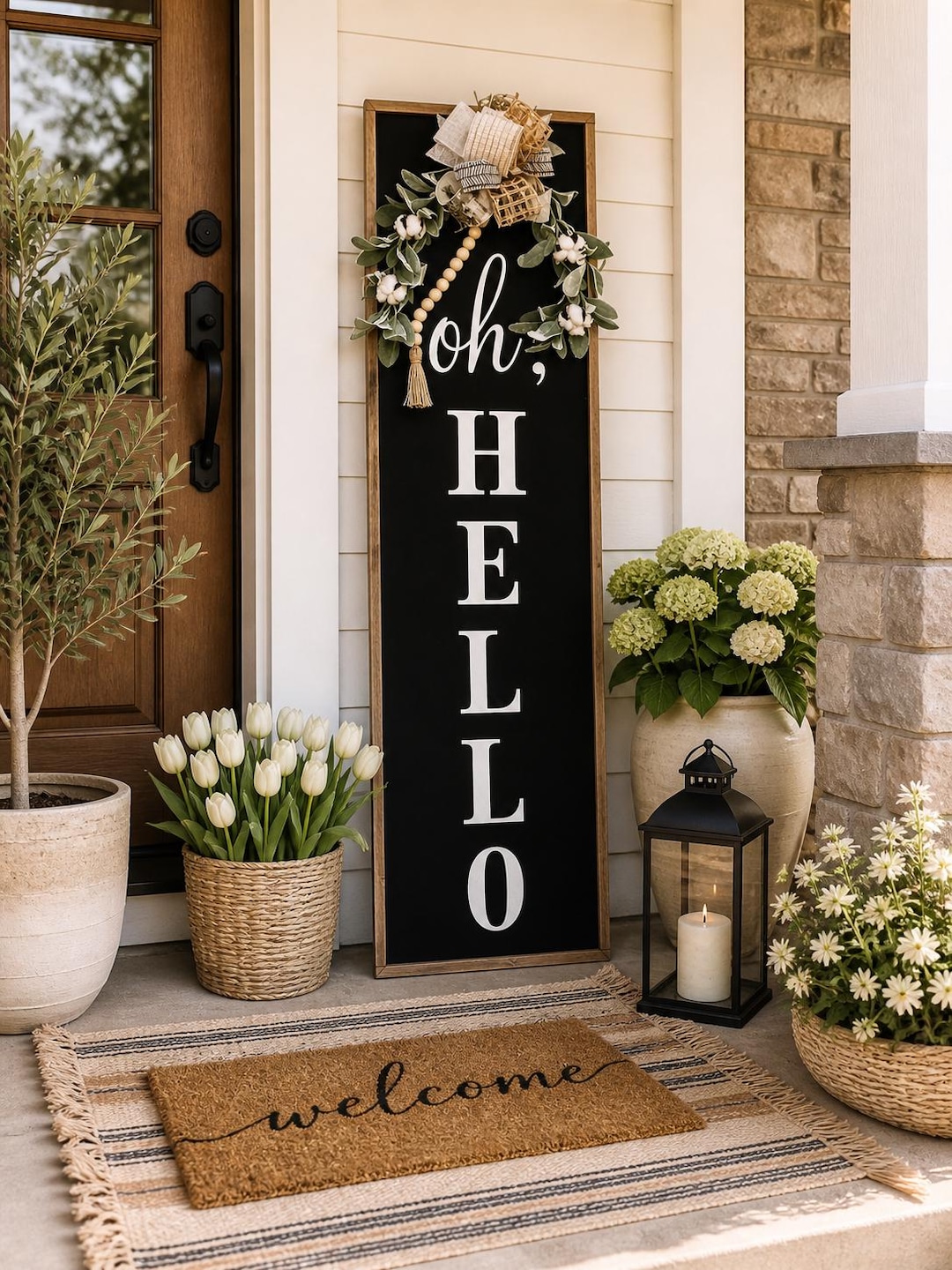 Oh Hello Cheetah Print Door Leaner - Etsy