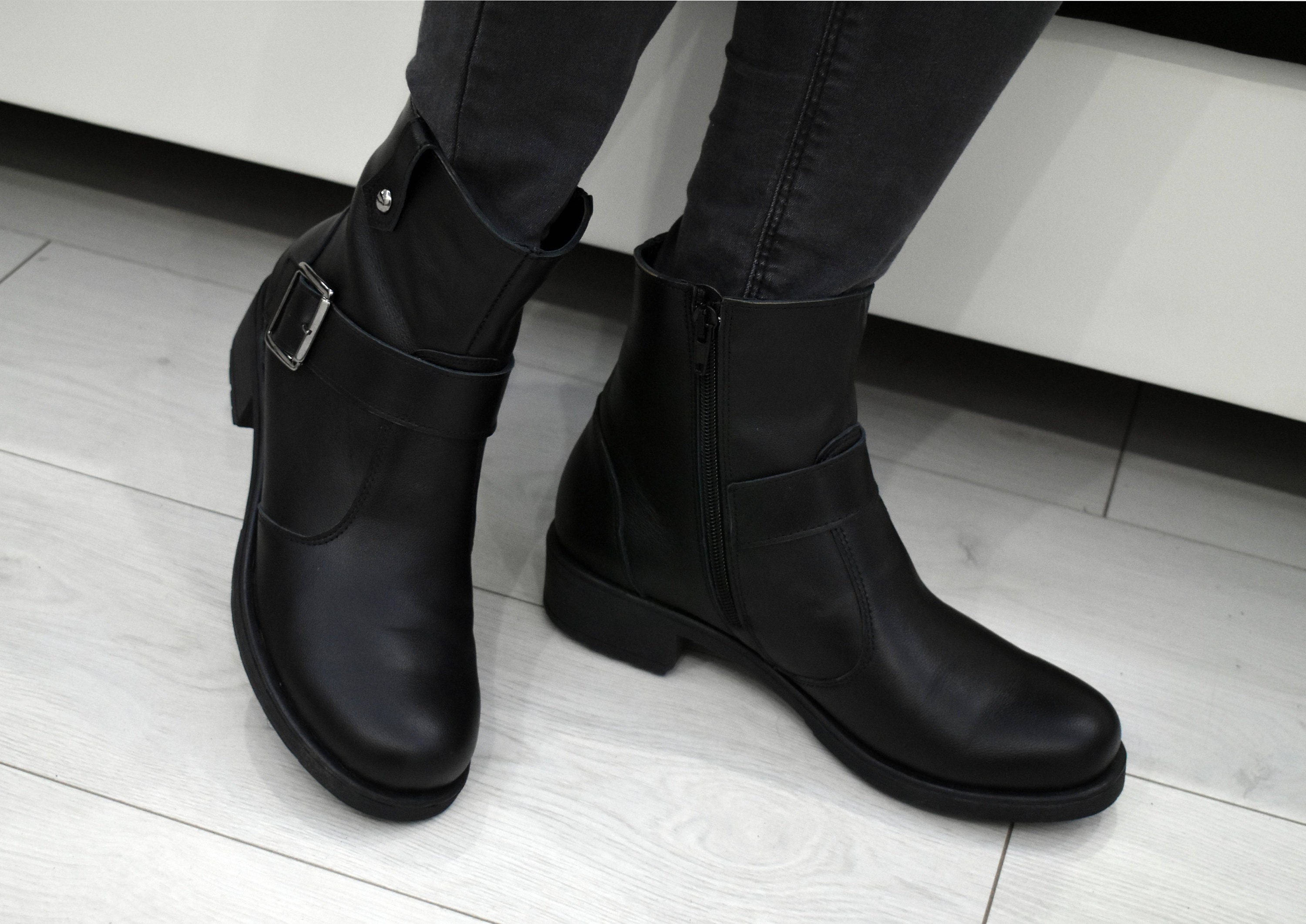 Bottes Femme Mi-Mollet Hiver - Talon Carré 5 Cm, Lacets, Style Décontracté - 5