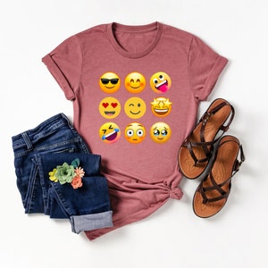 Camisa Emoji para ninas camisa emoji de cumpleanos para ninas emoji de labios besos top Emoji personalizado camisa emoji brillante camisa emoji Biryhday Etsy Mexico
