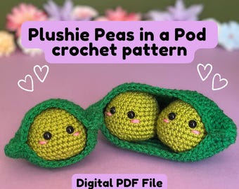 Patrón de crochet - Guisantes en una vaina - Vaina doble y simple