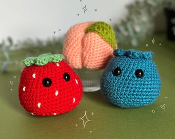 Gran patata de ganchillo con forma de fruta - Pisapapeles opcional - Amigurumi hecho a mano - Regalo