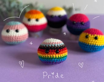 Patatas de bolsillo de ganchillo LGBTQ+ - Banderas del orgullo - Amigurumi hecho a mano - Regalo del orgullo