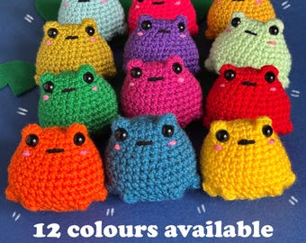 Ranitas de ganchillo pequeñas - 12 colores disponibles