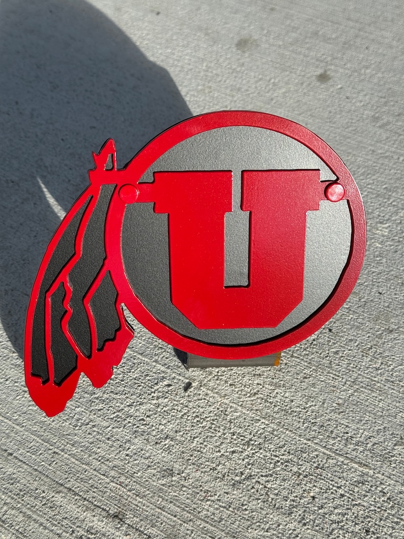 University of Utah Utes Football Receiver Hitch Cover Etsy