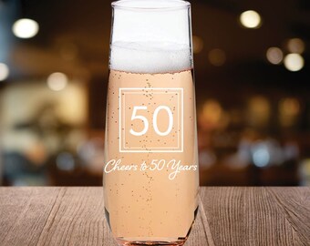 Engraved Birthday Champagne Flutes, Personalized Party Favors, Set of 12
