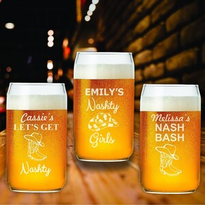 Engraved Beer Glasses for Bridesmaid, Gifts for Bachelorette Party, Maid Of Honor, Bridesmaid Proposal Gifts, Engraved Glasses, Bridal Party