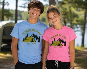 Custom Camp T-Shirts Apparel, Screen Printed Logo Shirts for Summer Camps, Sports Camps & Church Camps, Camp Uniforms in Many Colors