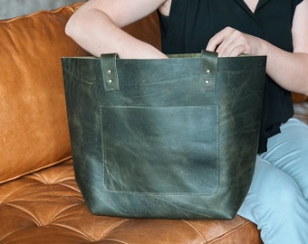 Custom Soft Leather Large Cute Tote Bag for Women, Monogram Bridesmaid Tote Bag Bulk