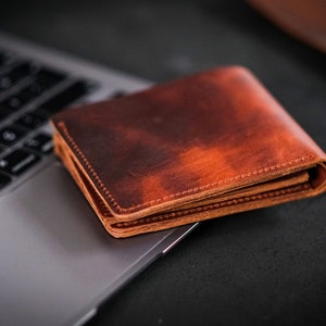 Cartera personalizada para el día del padre, regalo para papá, cartera grabada, cartera de cuero personalizada, regalo para él, regalo para novio