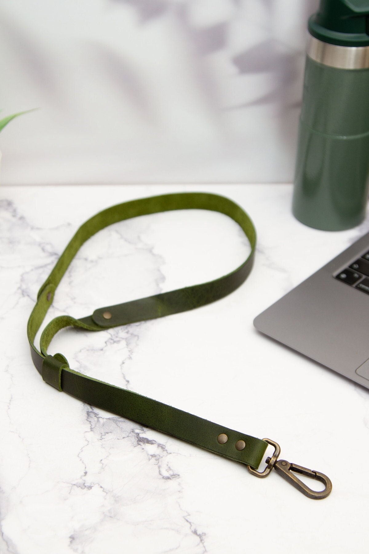 Leather Lanyard Keychain Teacher Lanyard Leather Keychain Etsy