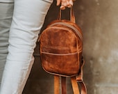 Leather Backpack Purse, Small backpack for Women, Teenagers, Minimalist School Backpack, Purse for Women, Christmas Gift