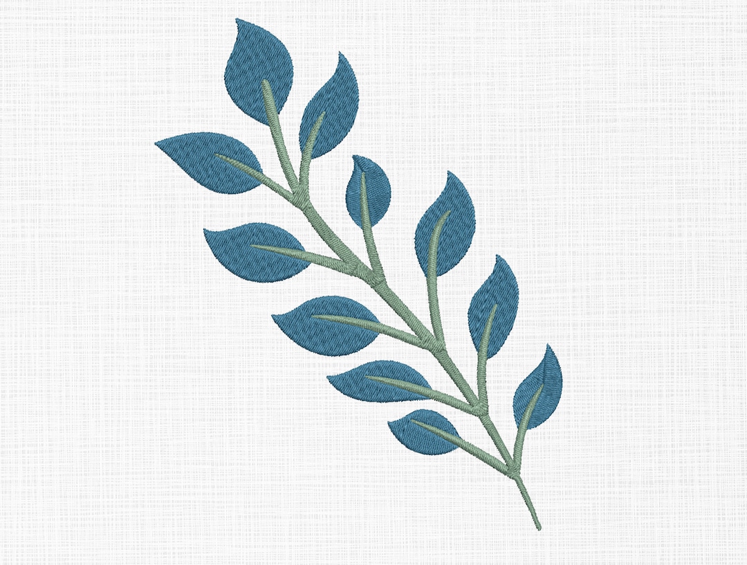 Leaves Embroidery Design Floral Leaves Embroidery Design Leaves Branch