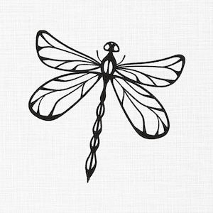 Dragonfly Embroidery Design Line Art Embroidery Designs Insects Embroidery Designs Machine Embroidery Pattern 5 Sizes Digital Download