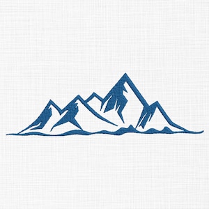 Mountain Embroidery Design Mountain Outline Embroidery Design Mountain Embroidery Files Machine Embroidery Pattern 5 Sizes Digital Download