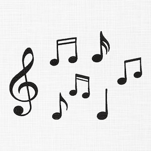 音楽ノートの刺繍デザイン ト音記号の音符の刺繍デザイン 音楽記号の刺繍機の刺繍パターン 5 サイズ 即時ダウンロード