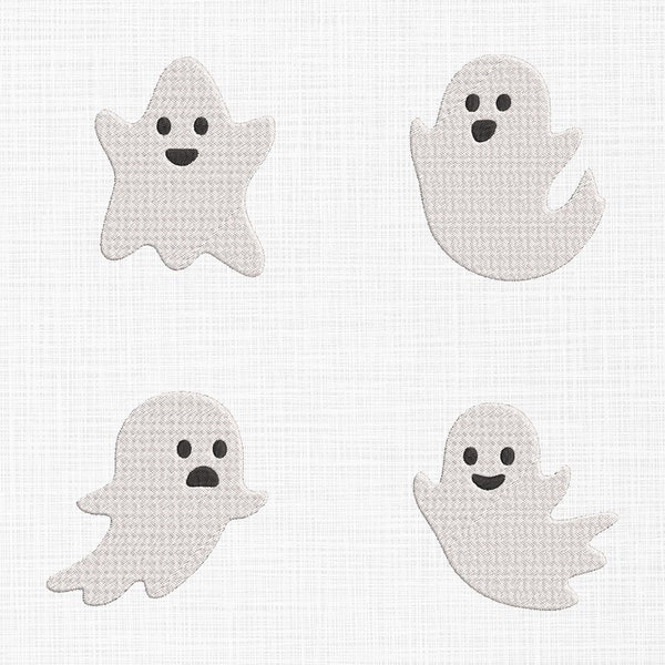 Cute Ghost Bundle Embroidery Design Ghost Embroidery Design Halloween Embroidery Design Machine Embroidery Pattern 5 Sizes Digital Download