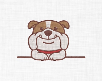 Cute Bulldog Embroidery Design Cute Dog Embroidery Design Animals Embroidery Designs Machine Embroidery Pattern 5 Sizes Digital Download